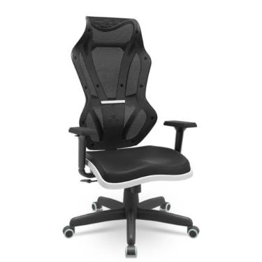 Imagem de Plaxmetal, Cadeira Escritório e Gamer Vizon DZ Plaxmetal Relaxsystem Preta/Branco