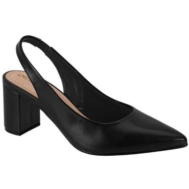 Imagem de Sapato Scarpin Aberto Beira Rio 4241231 Feminino, Preto, 37