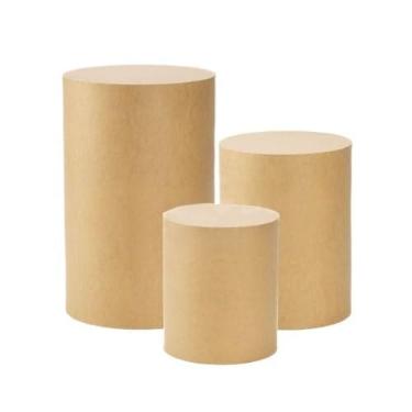 Imagem de Kit Jogo Mesa Cilindro Enfeites Festas Aniversario Casamento Resistente Mdf