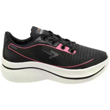 Imagem de Tênis Esportivo Box 200 Running Feminino, Preto, Rosa, 34