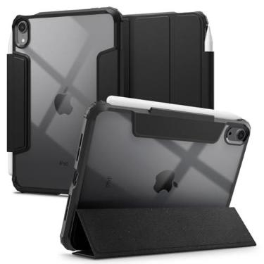 Imagem de Spigen capa para iPad Mini 7 A17 Pro (2024), capa Ultra Hybrid Pro de 8.3 polegadas para iPad Mini 7/6 geração (2024/2021) com parte traseira transparente e porta-lápis, preta