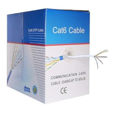 Imagem de Cabo De Rede Internet Cat6 305 Metros 4 Pares Cftv Utp Lan Cor:Branco
