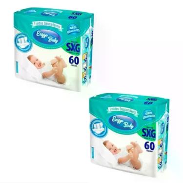 Imagem de Kit 2 Pacotes Fralda Descartável Bebê Atacado Barato Enzzo Baby Pacotã