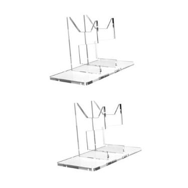 Imagem de OSALADI 2 Unidades suporte do gamepad display acrilico expositor acrilico suporte para monitor de mesa organizador de controlador de jogo organizador para controladores de jogos universal