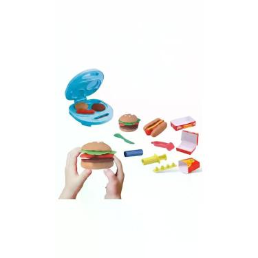 Imagem de Kit Massinha Lanchonete Infantil 6 Potes Colorida - Congratulations St