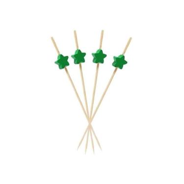 Imagem de Espetinho Estrela Verde 12cm 850 Un Petisco Festa Buffet - Kuni