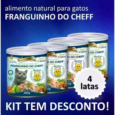 Imagem de Kit Ração Úmida Delícia NatCat Pet Food para Gatos Franguinho do Cheff