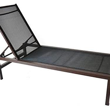 Imagem de Sarah Móveis - Chaise Espreguiçadeira para Piscina com Encosto Reclinável em Alumínio e Tela Sling