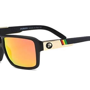 Imagem de Óculos Escuros Dubery Masculino Polarizado Design Surfwear Skatewear Modelo Reggae Espelhado