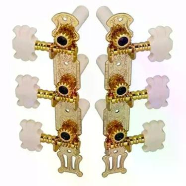 Imagem de Tarraxa pino grosso para violao nylon dourada cmh 830 3+3 - CUSTOM SOU