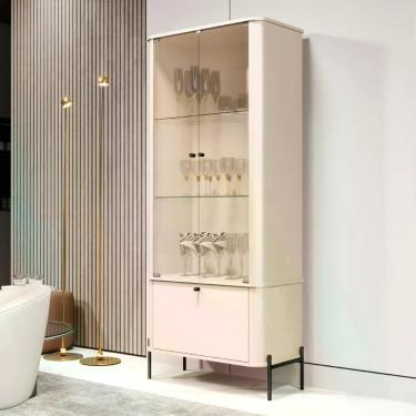 Imagem de Cristaleira 2 Portas Baton Rouge Off White Preto