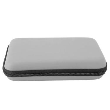 Imagem de Estojo de transporte para 3DS, novo 3DS XL, novo console 2DS XL, capa rígida de bolso com 8 compartimentos para jogos, bolso interno, estojo de transporte de acessórios 3DS XL (prata)
