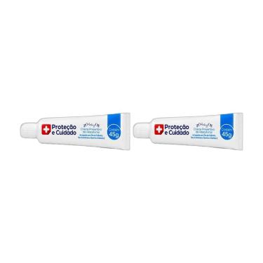 Imagem de Kit 2 Cremes Preventivo de Assaduras Proteção e Cuidado Azul 45g