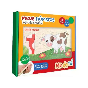 Imagem de Brinquedo de Encaixar Maderá Meus Números - Toyster Brinquedos 25 Peça
