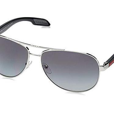 Imagem de Prada Men's Polarized Linea Rossa PS53PS-1BC5W1-62 Silver Sunglass