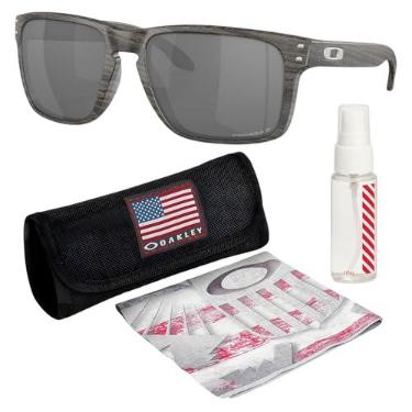 Imagem de OAKLEY Óculos de sol HOLBROOK XL OO9417 formato quadrado com kit oficial de óculos, Madeira, 59 mm