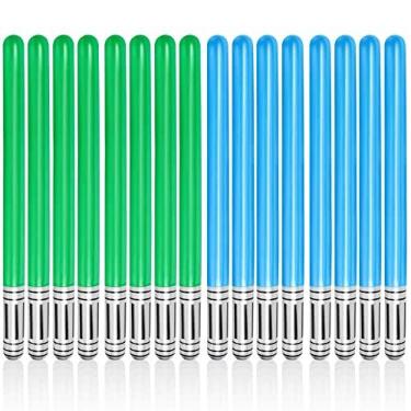 Imagem de Sabre de luz inflável, 16 peças, sabre de luz inflável, espada, brinquedos, sacos de festa, lembrancinhas, espadas infláveis para festas temáticas de Star Wars, festas de cosplay
