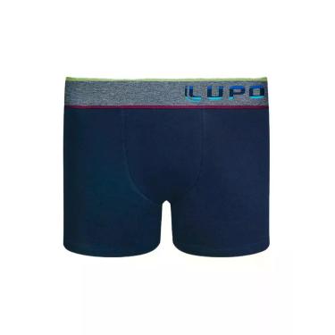 Imagem de Cueca Boxer Infantil Lupo 00151-011 Lisa Algodão T. P/GG, P, 2805, Mar