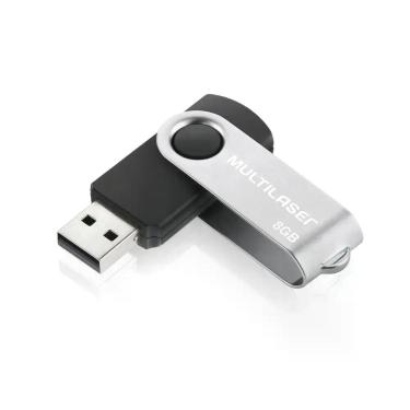 Imagem de Pen Drive 8GB Multilaser USB 2.0, 8GB