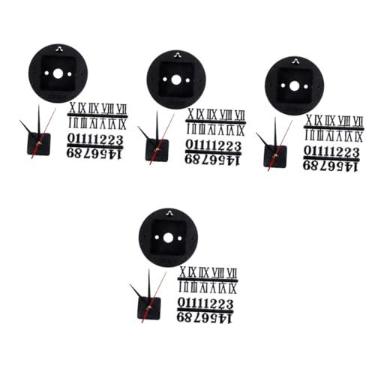 Imagem de DOITOOL 4 Conjuntos Componentes do movimento relógios jogo de mecanismo de relógio peças de relógio operadas a bateria relógio de parede digital kit de números de relógio Mudo