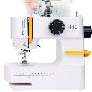 Imagem de Mini MáQuina De Costura DoméStica PortáTil,10 Pontos Diferentes, IluminaçãO Led, Enrolamento E Desenrolamento AutomáTicos, Capaz De Costurar Até 6 Camadas De Jeans