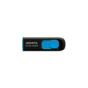 Imagem de Pen Drive 256GB Adata AUV128, USB 3.2, Preto e Azul - AUV128-256G-RBE