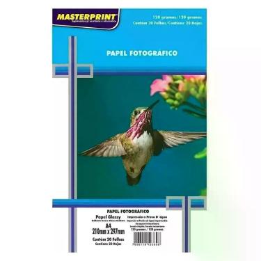 Imagem de Papel Fotografico foto 20 folhas 120g A4 Glossy Brilhante Masterprint