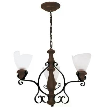 Imagem de Lustre Muller Artis 3 Lâmpadas Envelhecido 7033e