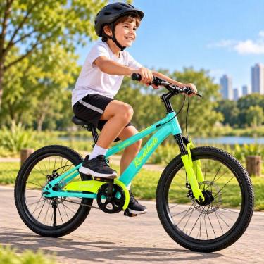 Imagem de Bicicleta Infantil Aro 20 Verde com Freios a Disco - UNITOYS