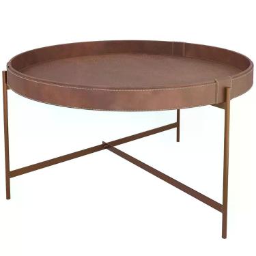 Imagem de Mesa De Centro Decorativo Sala De Estar 70 Cm Industrial Sintético Whisky P06 Aura
