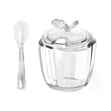 Imagem de Açucareiro de Vidro com Colher Butterfly 11cm Wolff