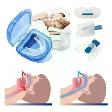 Imagem de Dispositivo Anti Ronco e Apneia Molde Bucal Ajustável Silicone Macio E
