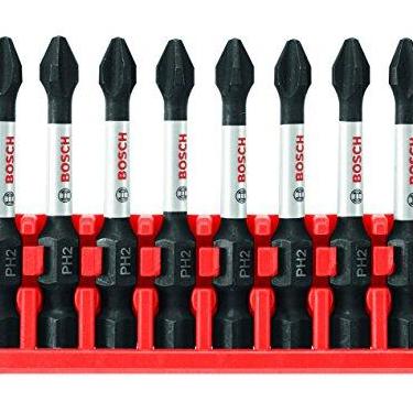 Imagem de BOSCH Brocas CCSPH2208 8 peças resistentes a impacto Phillips P2 Power Bits com clipe para sistema de capa personalizada