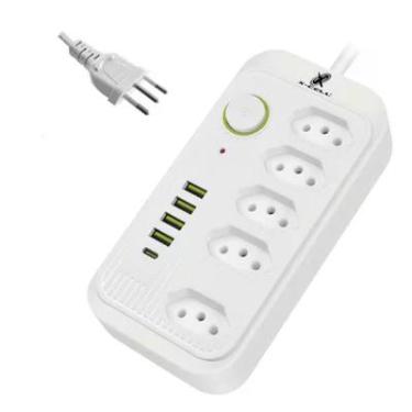 Imagem de Filtro De Linha 5 Tomadas 4 Usb / Usb C Bivolt Cabo 2 Metros