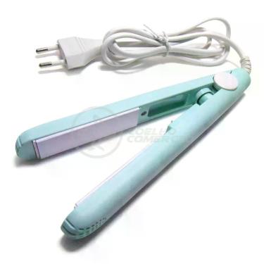 Imagem de Mini Chapinha Prancha 17Cm Bivolt 110|220V Profissional Azul