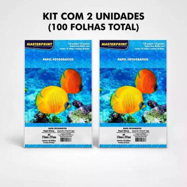 Imagem de Kit de Papel Fotográfico Glossy 120g Dupla Face para Fotos e Personali