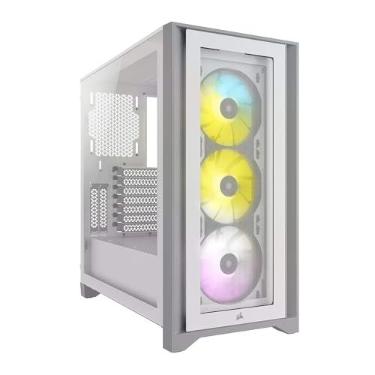Imagem de Gabinete Gamer Corsair iCUE 4000X RGB Mid-Tower BRANCO com vidro temperado - CC-9011205-WW