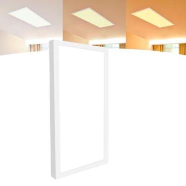 Imagem de Luminaria Plafon De Led 30x60 Sobrepor 40w Luz Forte (Branco Frio)
