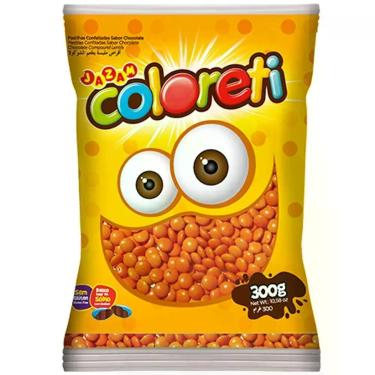 Imagem de Confete Chocolate Coloreti Laranja - 300g