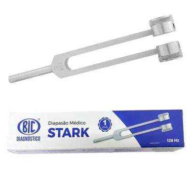 Imagem de Diapasão Médico C/ Fixador 128hz Em Alumínio Prata Bic Original com Nf