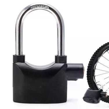 Imagem de Cadeado Anti Furto Roubo Sirene 110db Som Alto Protege Casa Bicicleta Moto