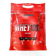 Whey 100% Pure Whey Protein 900g Refil - IntegralMedica Sabor:Morango, Whey 100% Pure Whey Protein 900g Refil - IntegralMedica Sabor:Morango,