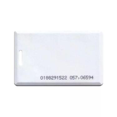 Imagem de Kit 10 Cartoes Ponto PVC Proximidade Clamshell RFID 125kHz EM4100 Controle de Acesso Branco Motivate