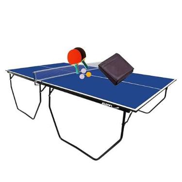 Imagem de MESA PING PONG MDF 15mm KLOPF 1009 + Kit Raquetes e Bolinhas + Capa Slim