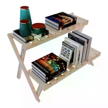 Imagem de Piramide Estante Prateleiras Para Livros Pinus