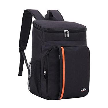 Imagem de Bolsa térmica Maxten à prova de vazamento, impermeável, leve, para piqueniques, praia, churrascos, acampamento e atividades ao ar livre (preta)