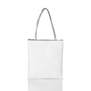 Imagem de DKNY Bolsa casual com textura de seixos, Branco óptico, preto, One Size