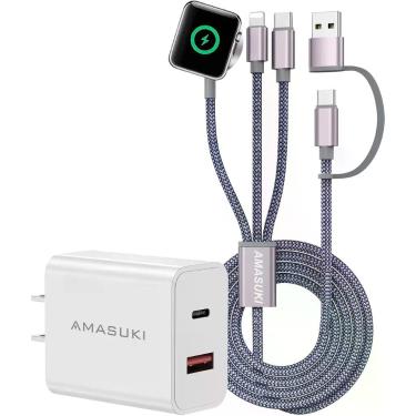 Imagem de Cabo de carregamento múltiplo Amasuki para Apple Watch e iPhone com PD