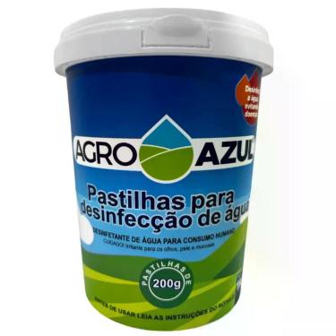 Imagem de Pastilha Desinfetante Agua Consumo Humano Agroazul 200g 1Kg - Hidroazu