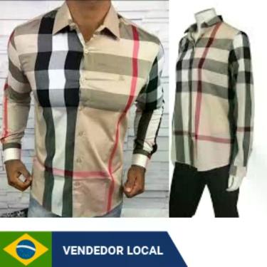 Imagem de Pashimina Xadrez Inspired Burberry Lenço com franja Cachecol bege, mar